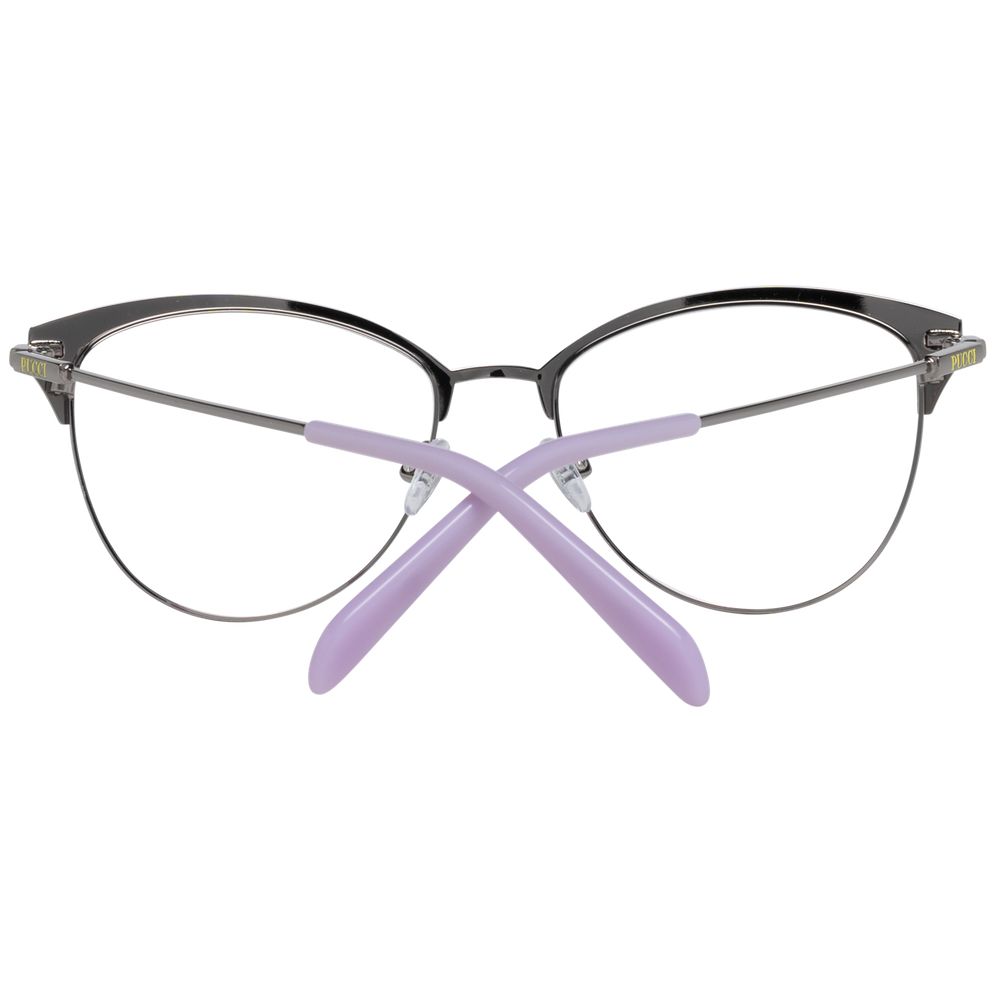 Silver optical frames with 43mm lens height and 17mm bridge width