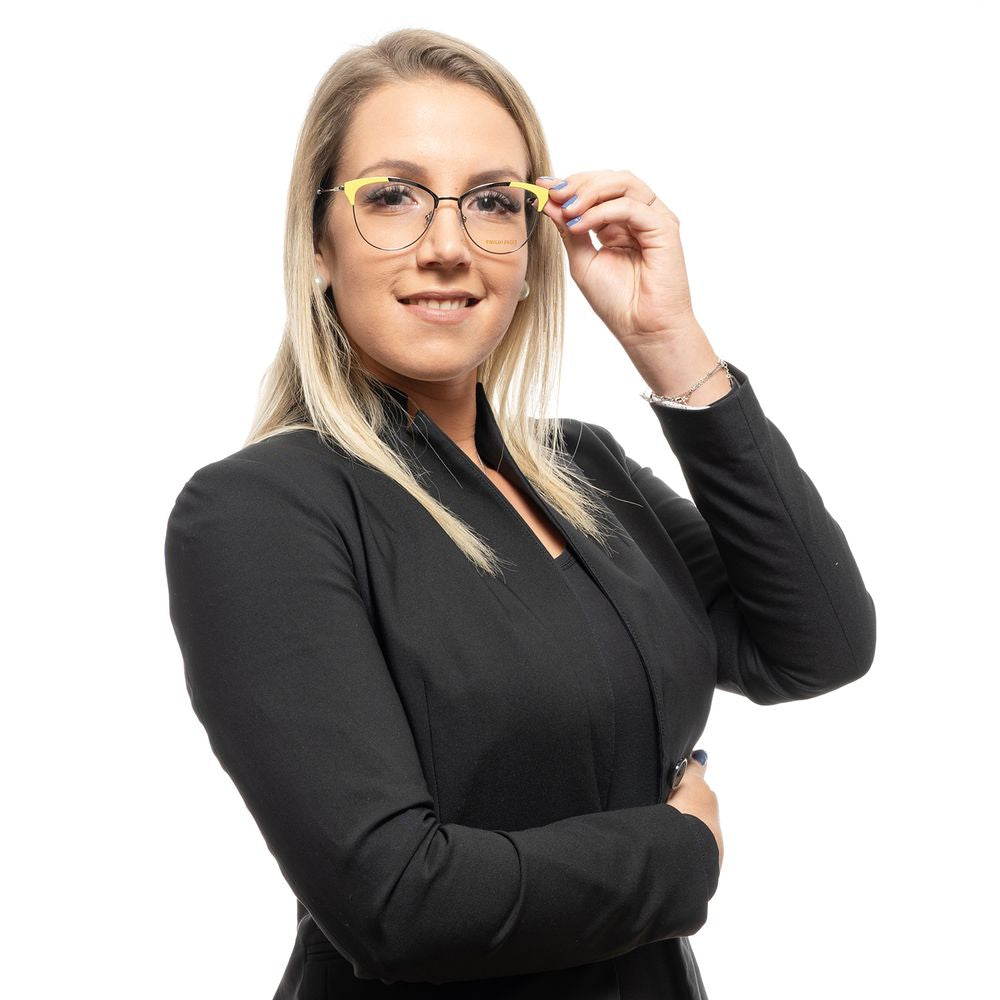 Women's silver optical frames with 135mm frame width and 140mm temples length