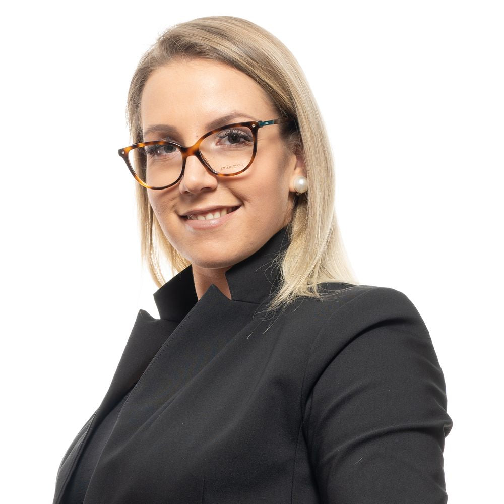 Brown Plastic Women's Optical Frames with 137mm Frame Width