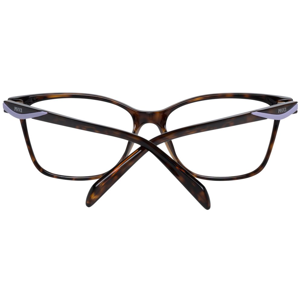 Brown Plastic Women Optical Frames with 55mm lenses and 15mm bridge width