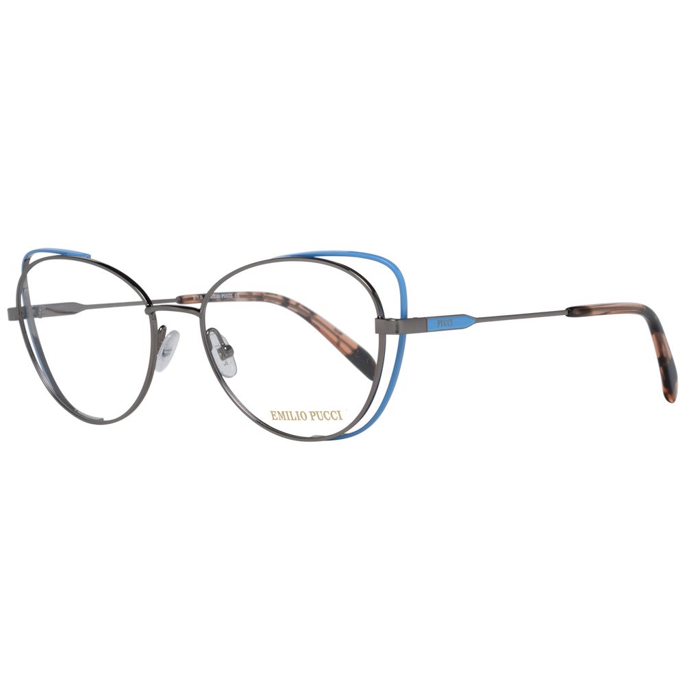 Emilio Pucci silver women optical frames with oval plastic lenses