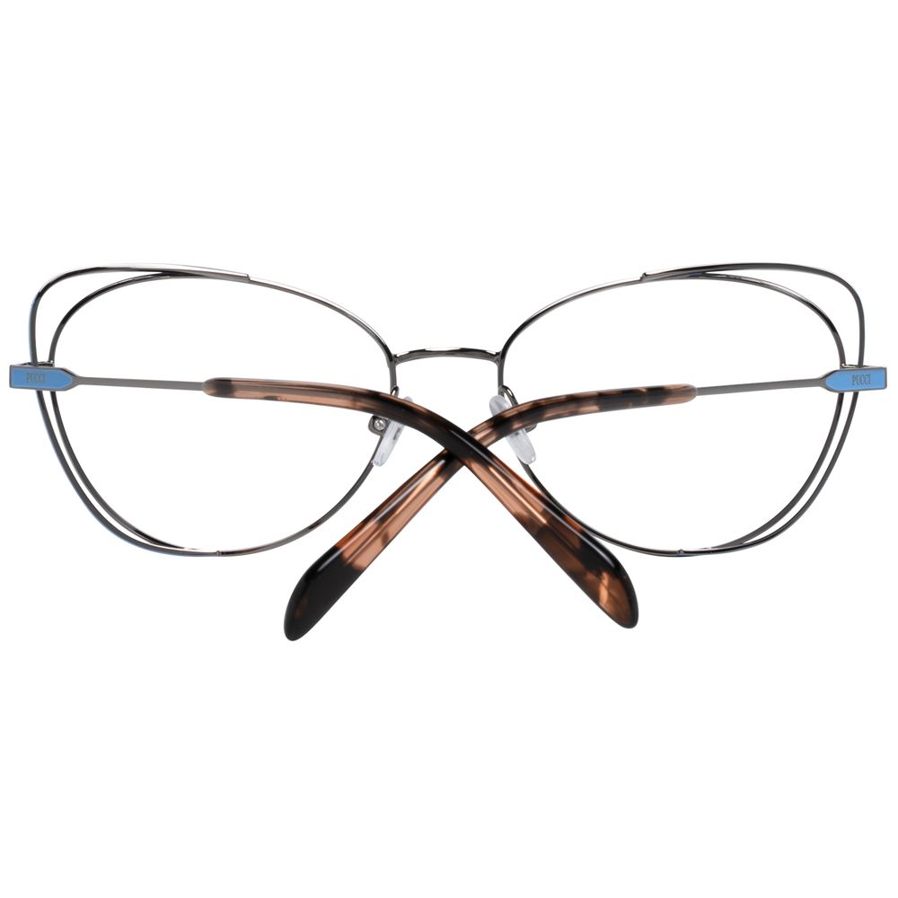 Women's silver optical frames with 54-17-140 size and 137mm width