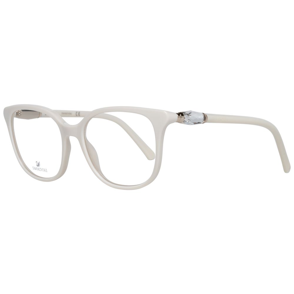 Swarovski white women optical frames with elegant crystal detailing and classic design