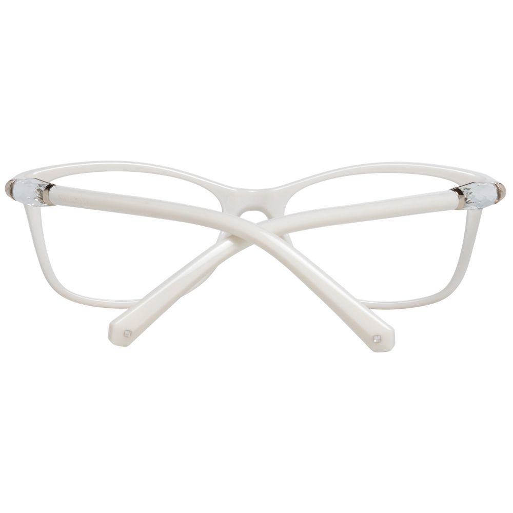 Swarovski White Women Optical Frames with Plastic Full-Rim and 53-16-140 Größe and Branded Case