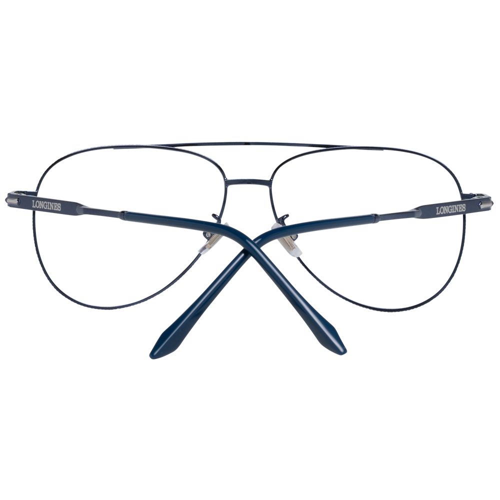 Blue Metal Optical Frames for Men with 56mm Lenses Width and 40mm Lenses Height