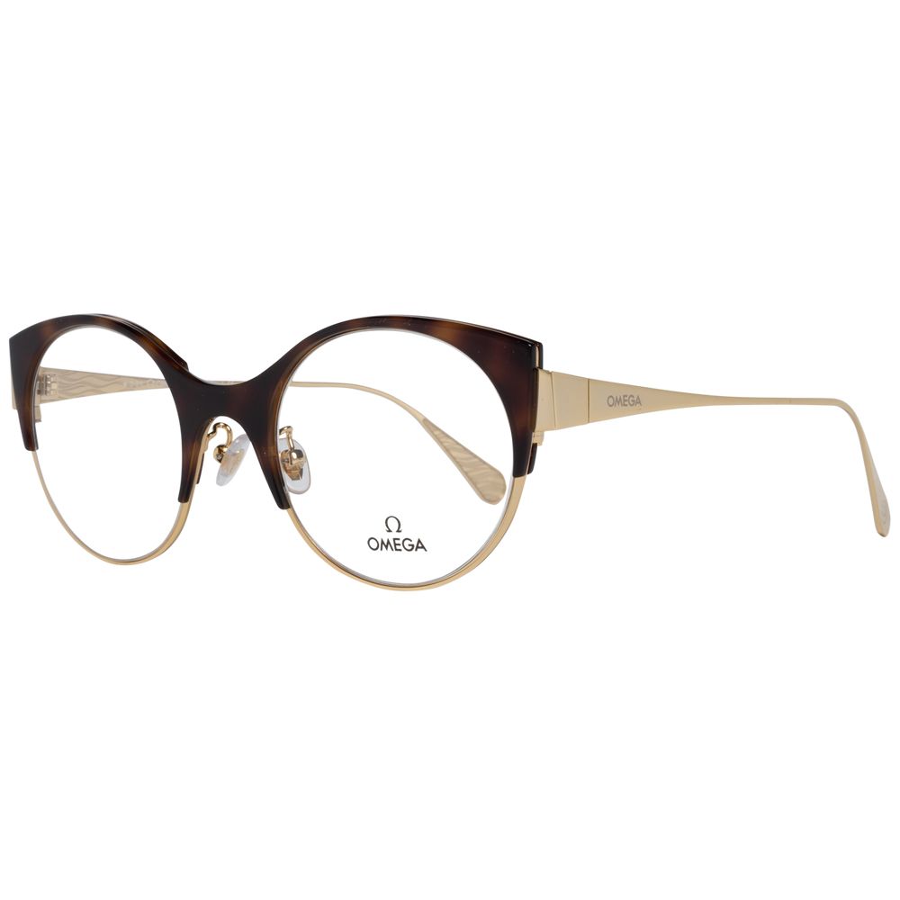Women's brown cat eye optical frames with metal and plastic material