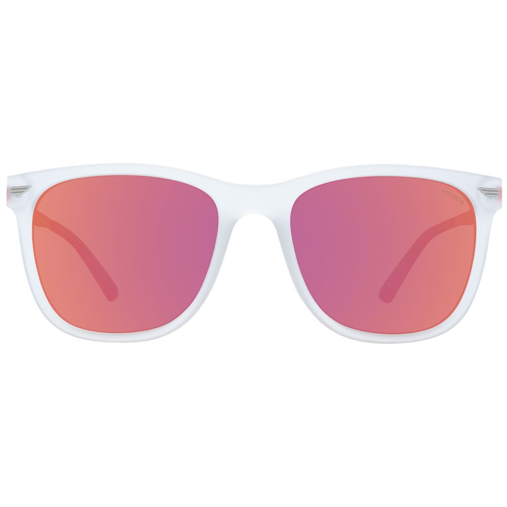 Men's Rectangular Transparent Plastic Sunglasses with 100% UVA & UVB Protection