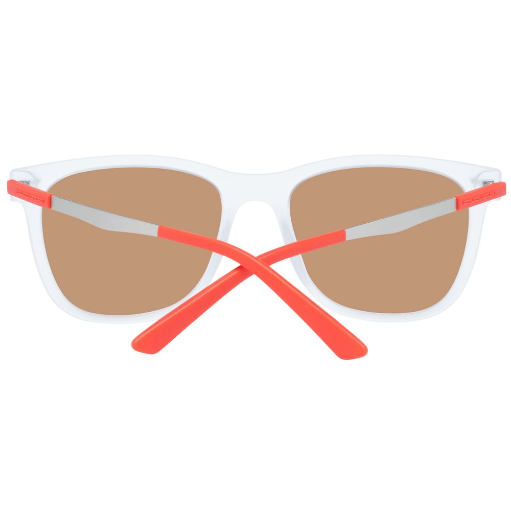Men's Transparent Plastic Sunglasses with 56mm wide Multicolor Polarized Lenses