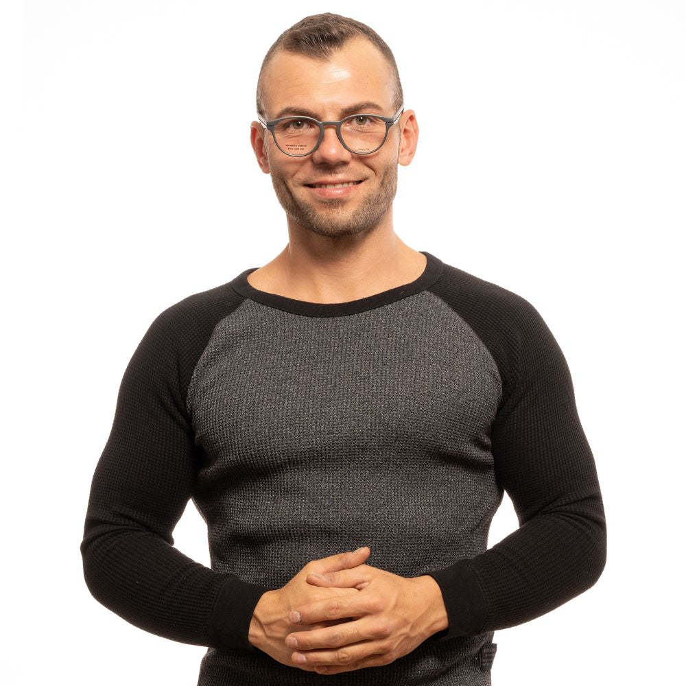 Branded case included with grey plastic frame men's glasses