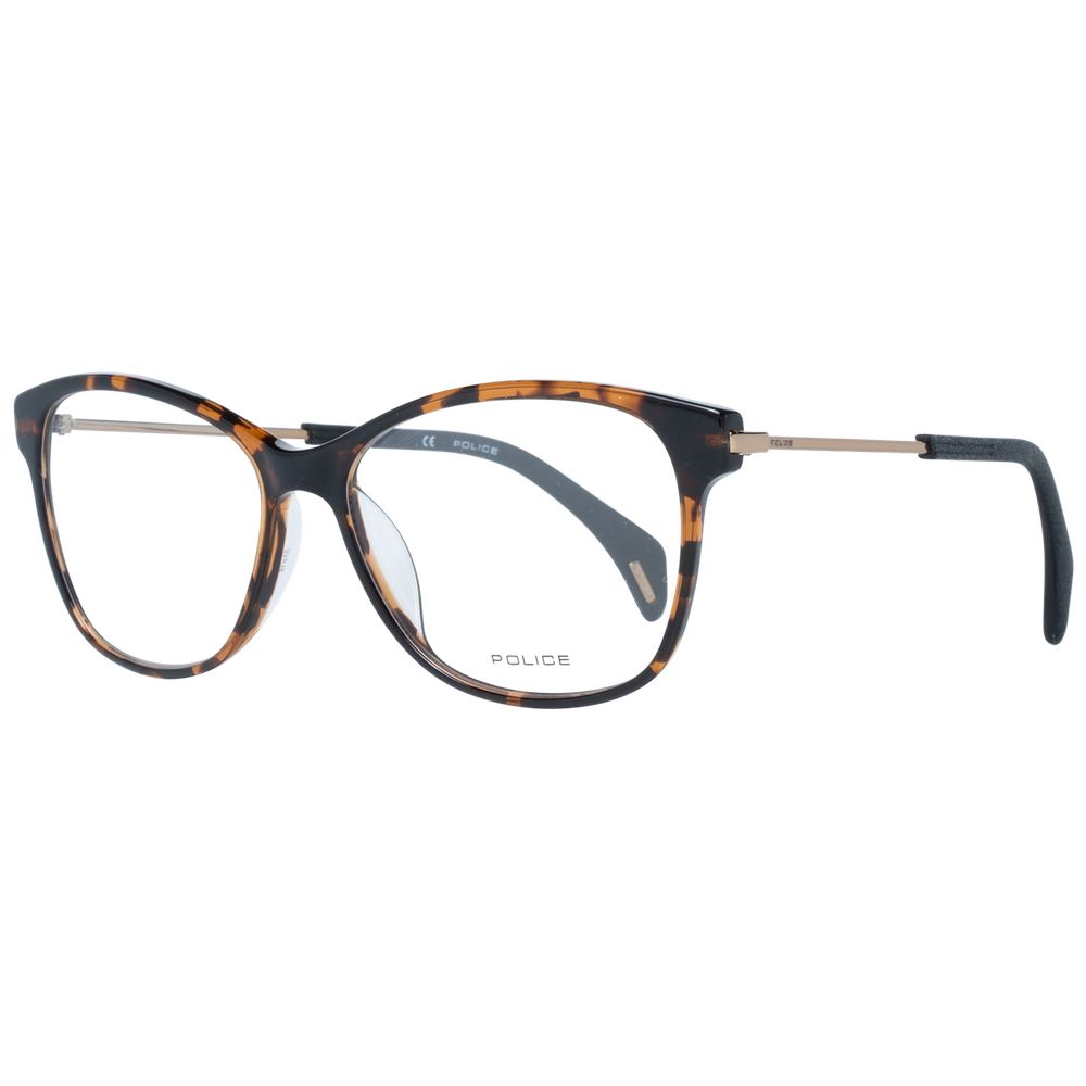 Brown rectangle women optical frame with plastic lenses and full-rim style