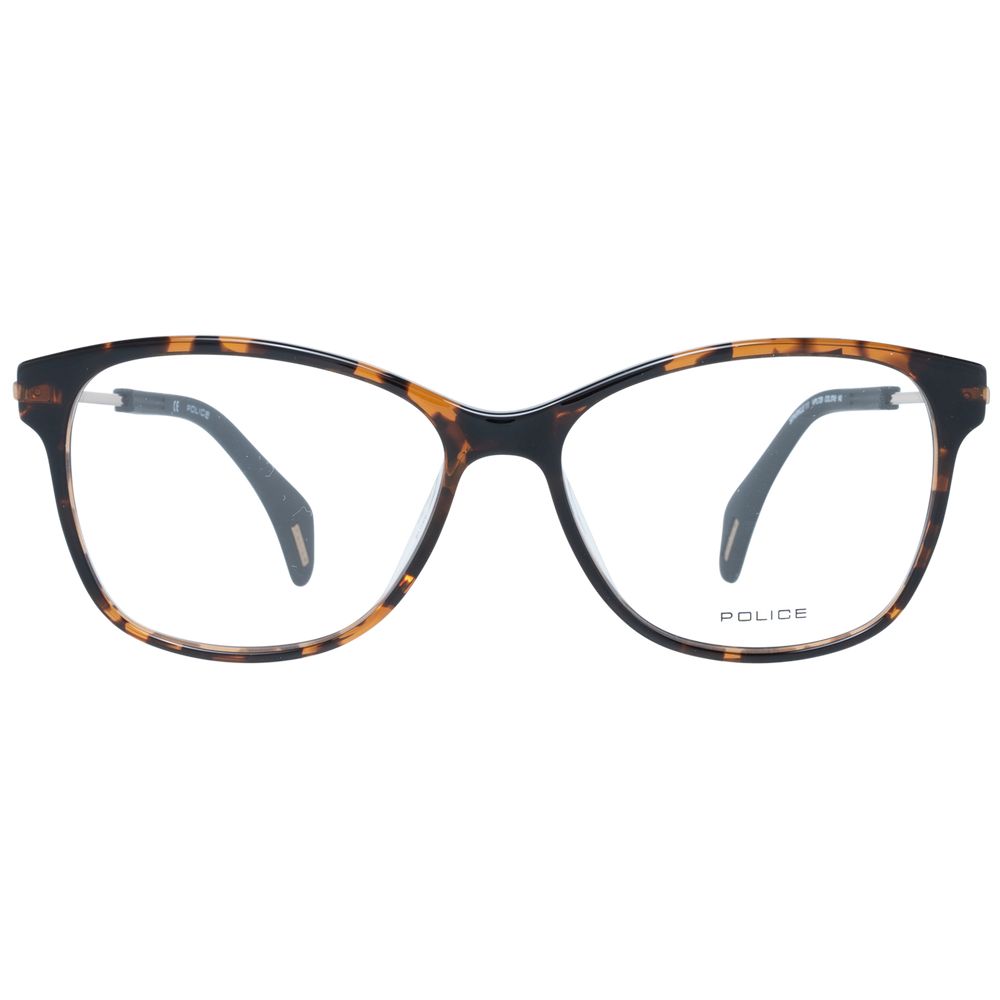Demo glasses lenses in brown plastic frame with 52-15-135 size