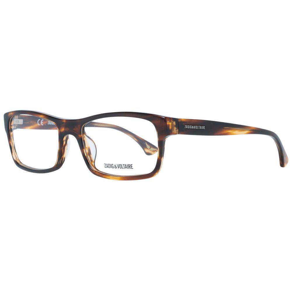 Zadig & Voltaire Brown Men Optical Frames with spring hinge and full-rim style