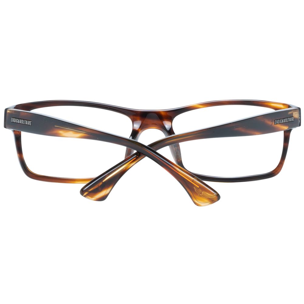 Rectangle style men's optical frames in brown with branded case included