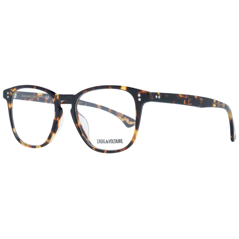 Zadig & Voltaire Brown Men Optical Frames, full-rim style, plastic frame material