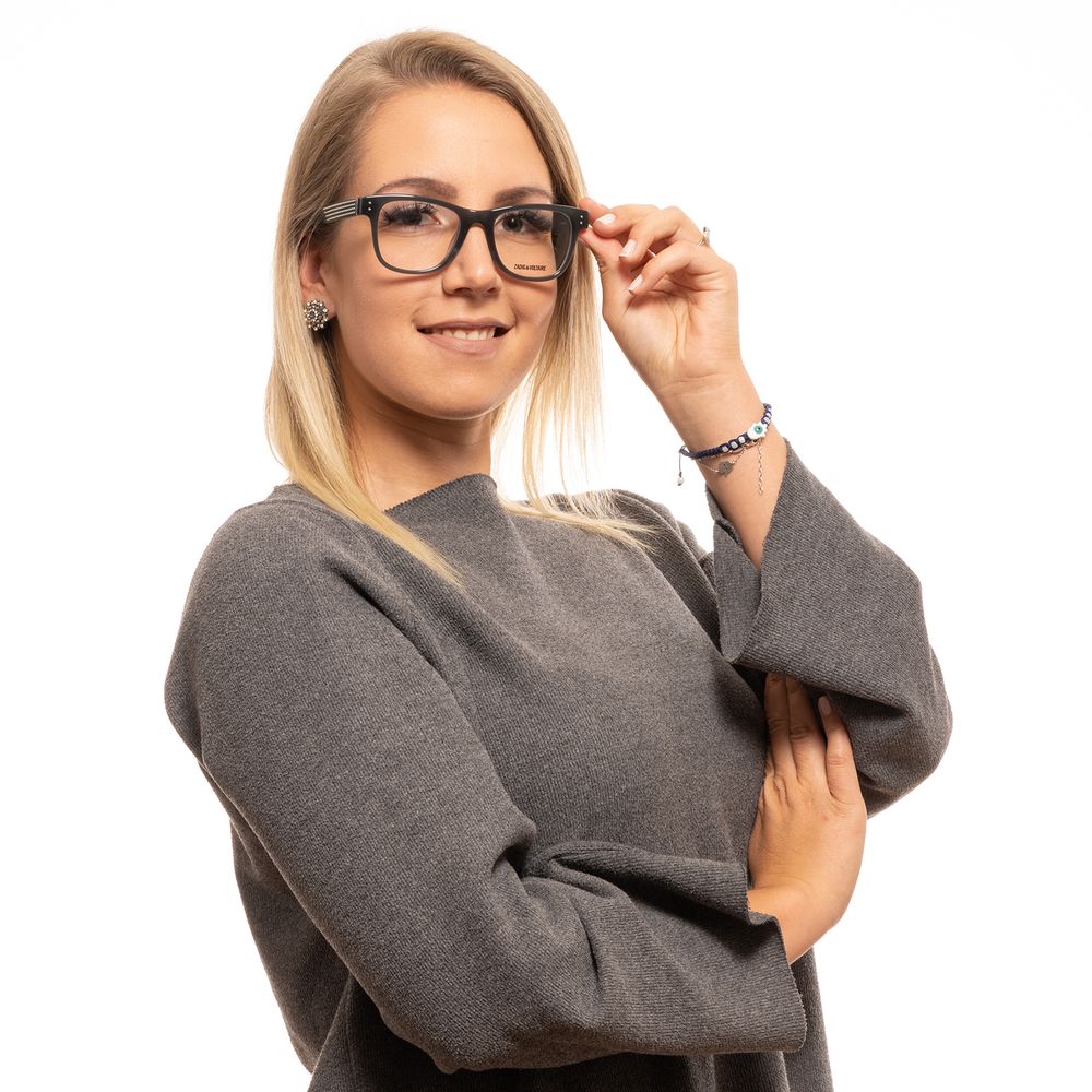 Branded case included with green women's optical frames