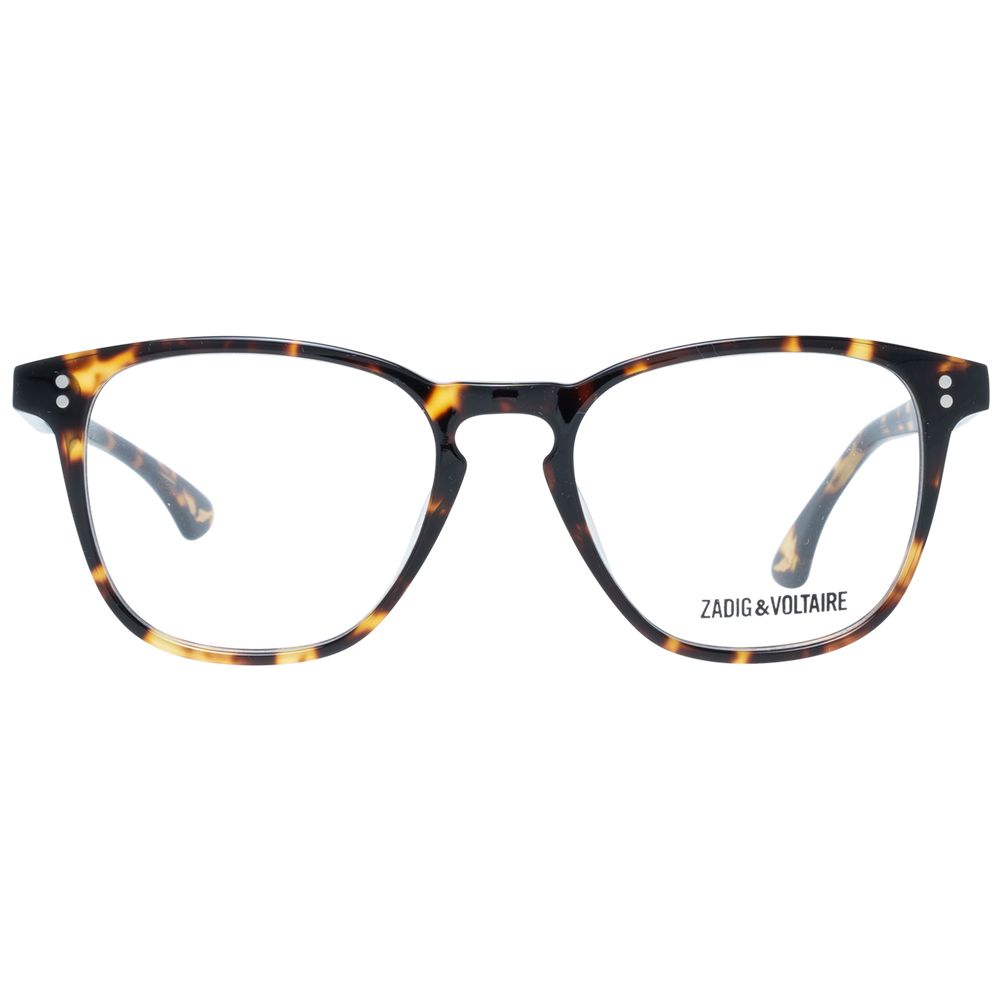 Rectangle style brown men optical frames, plastic lenses material, demo glasses color