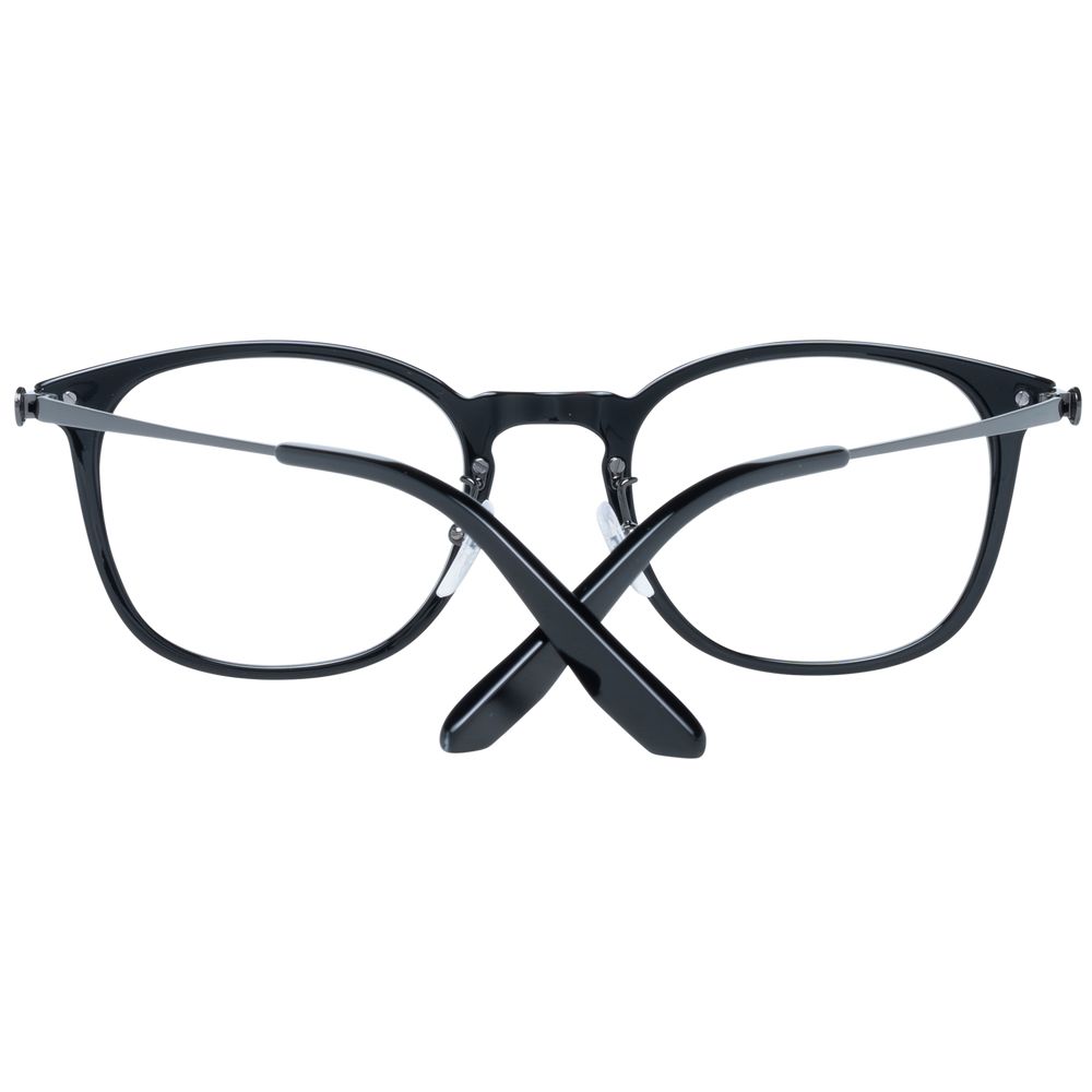 Black unisex optical frames with plastic frame and 52mm lenses width