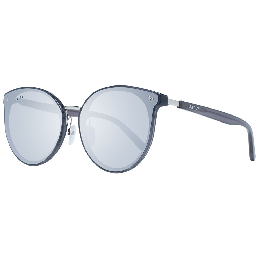 Bally Gray Women Sunglasses with Mirrored Grey Plastic Lenses