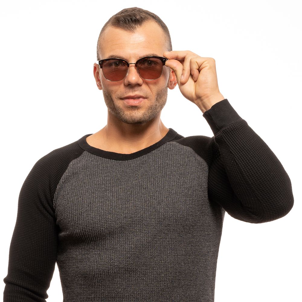 Bally Brown Sunglasses with Metal & Plastic Frame and Mirrored Lenses