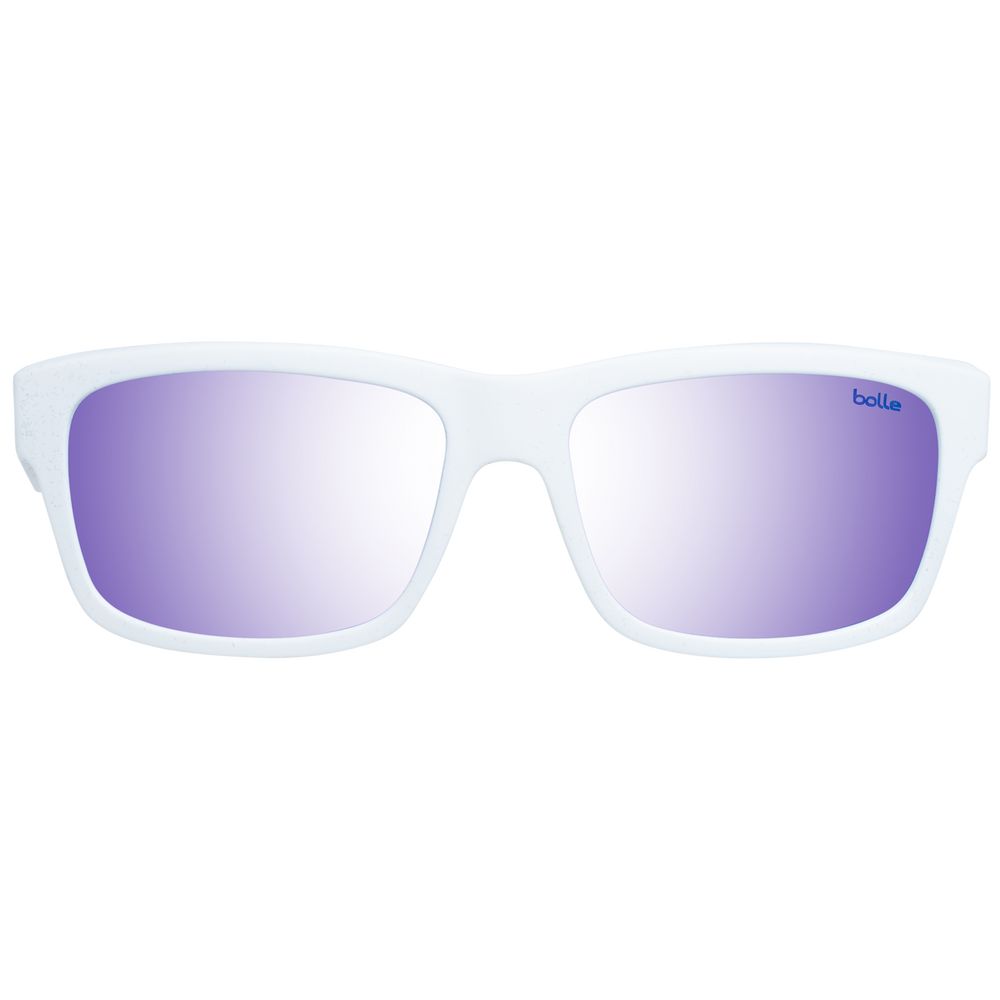 Trapezium style white plastic frame sunglasses for 100% UVA & UVB protection
