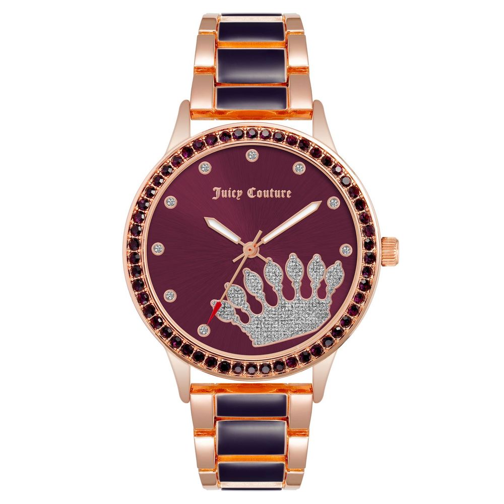 Juicy Couture Rose Gold Women Watch with Quartz Clockwork and Analog Display