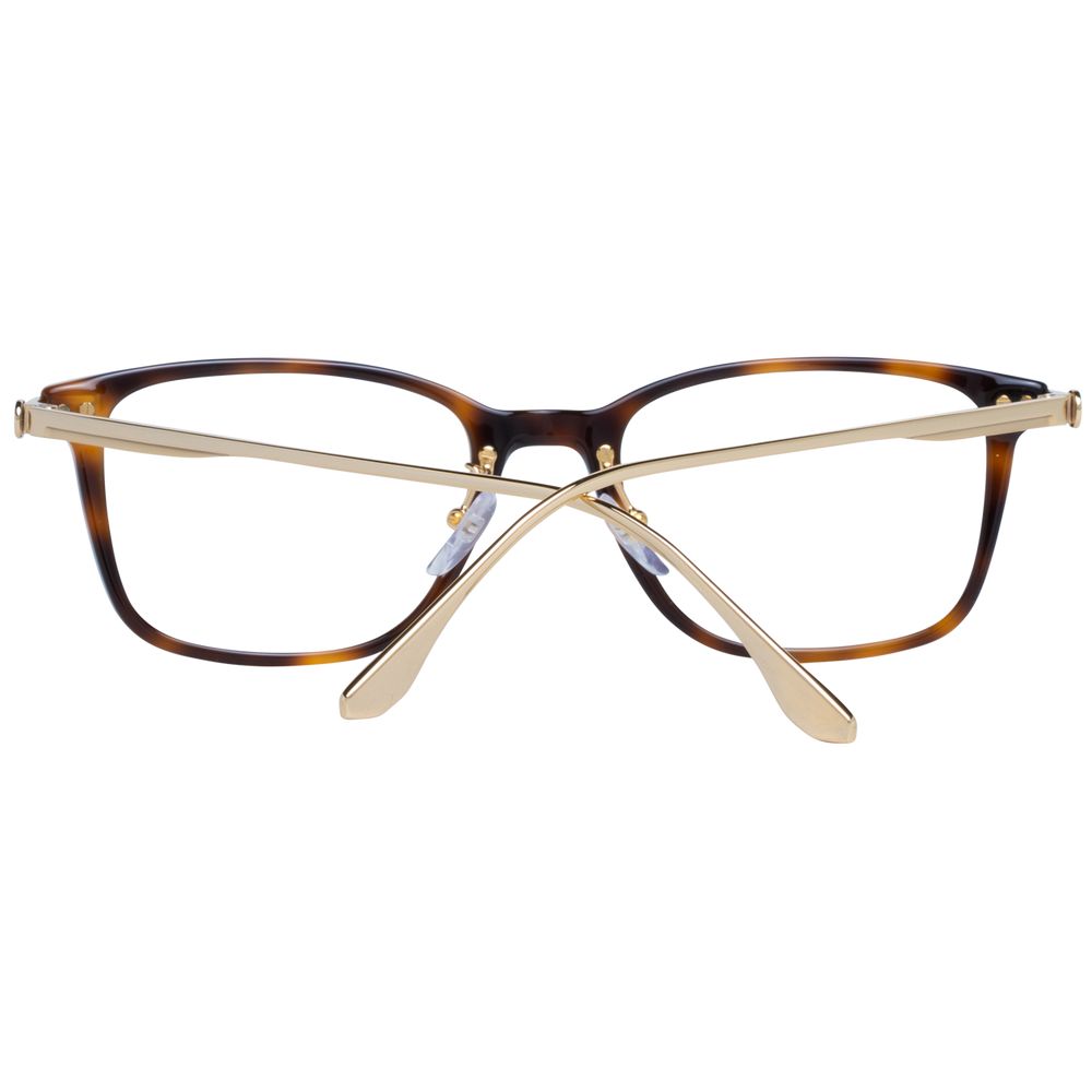 Men's trapezium style brown optical frames with multicolor metal and plastic frame, demo plastic lenses, 54-20-145 size
