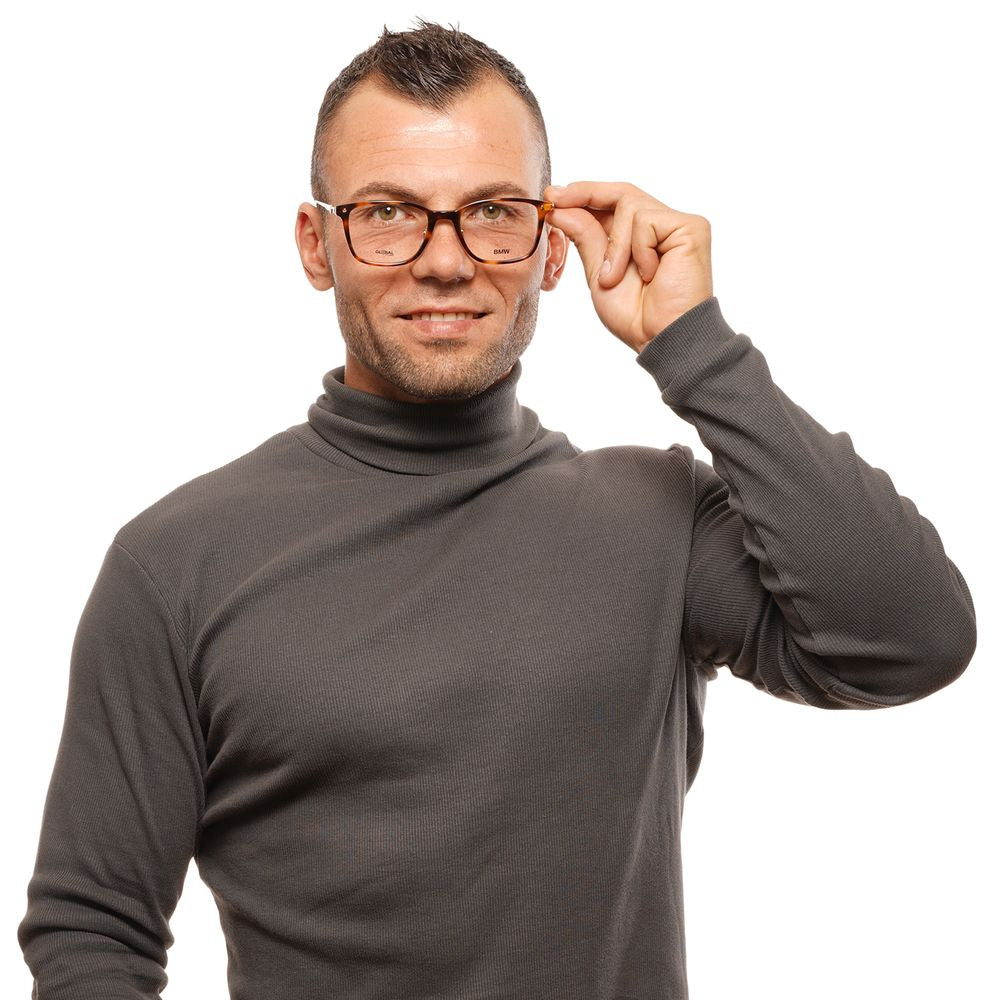 Multicolor metal and plastic frame brown men optical frames with demo plastic lenses, trapezium style, 54-20-145 size
