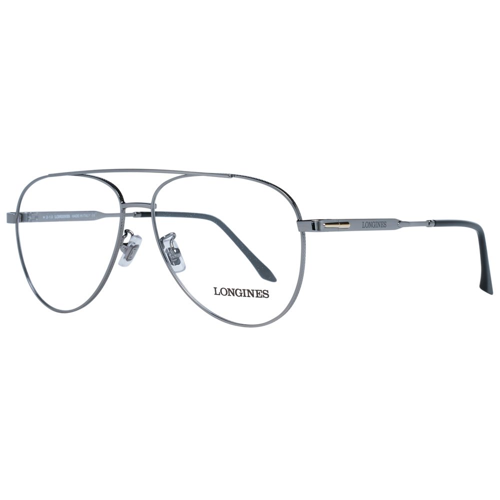 Longines Gray Men Optical Frames with Aviator Style
