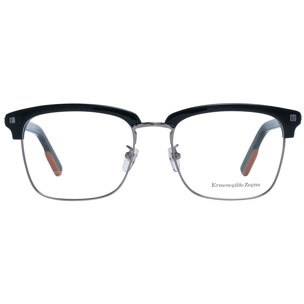 High-quality Ermenegildo Zegna Black Men Optical Frames, with full-rim square style