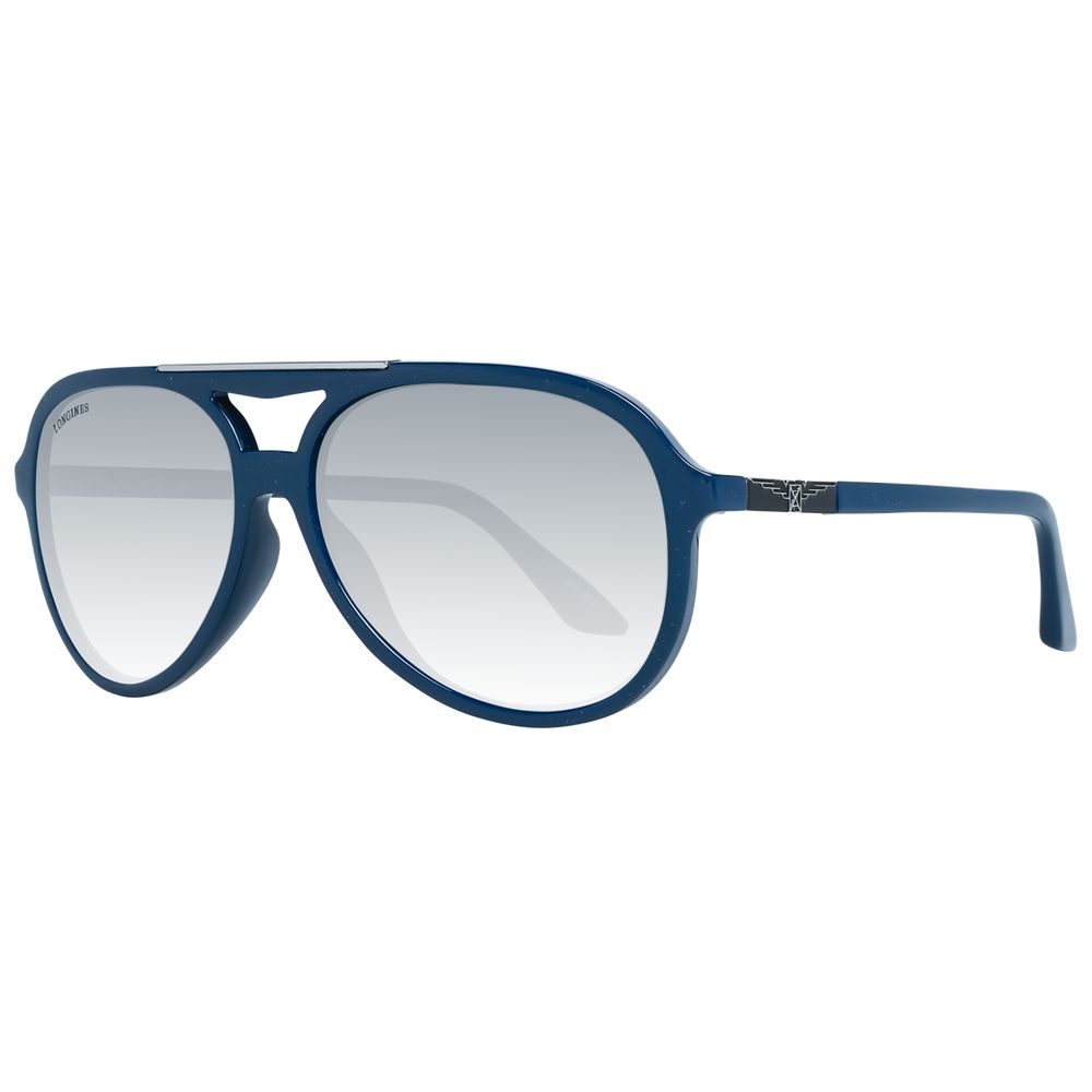 Longines Blue Men Sunglasses with Polarized Grey Lenses and Plastic Frame