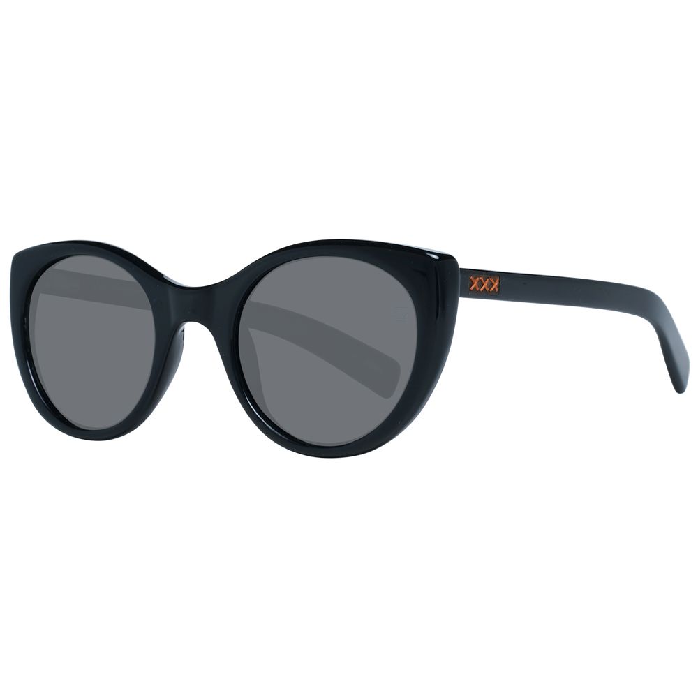 Ermenegildo Zegna Black Unisex Sunglasses with Grey Polarized Lenses and 100% UVA & UVB Protection