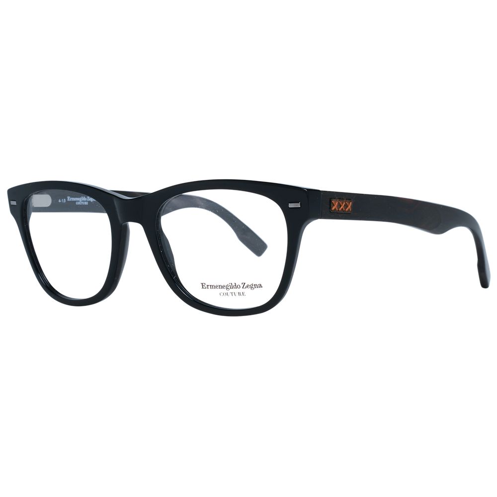 Ermenegildo Zegna Black Men Optical Frames, plastic frame & demo lenses