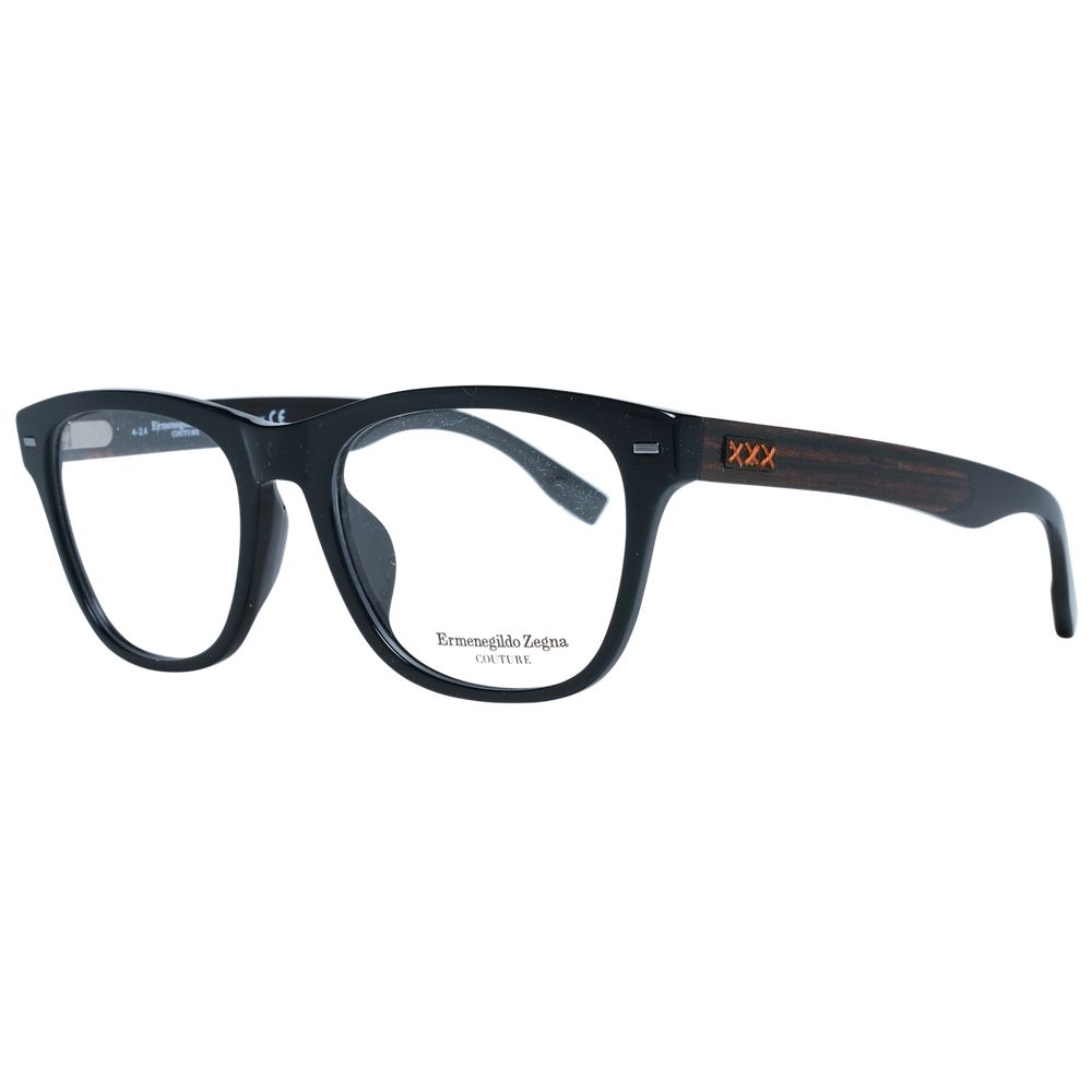 Ermenegildo Zegna black men optical frames with trapezium style