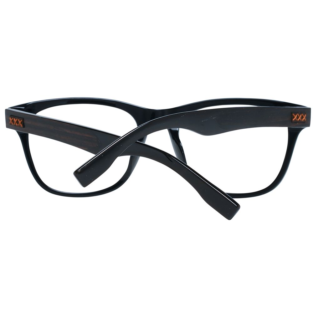 Black plastic frames with spring hinge and branded case