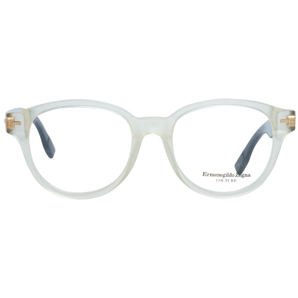 Men's round transparent plastic optical frames with spring hinge