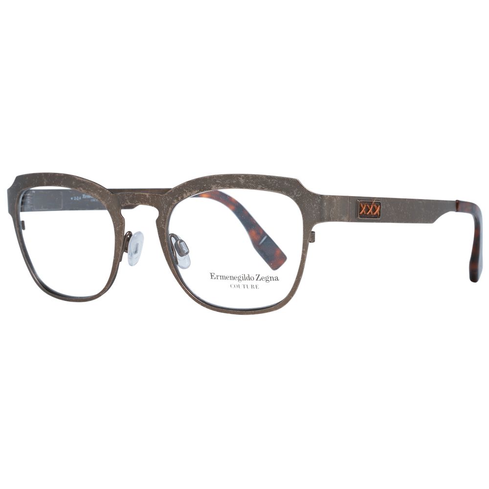 Ermenegildo Zegna Bronze Men Optical Frames, full-rim style, titanium material