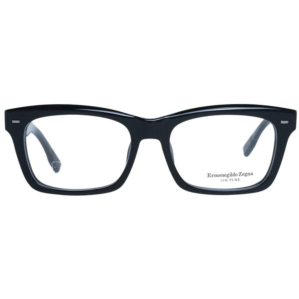 Plastic black frame with spring hinge and full-rim design