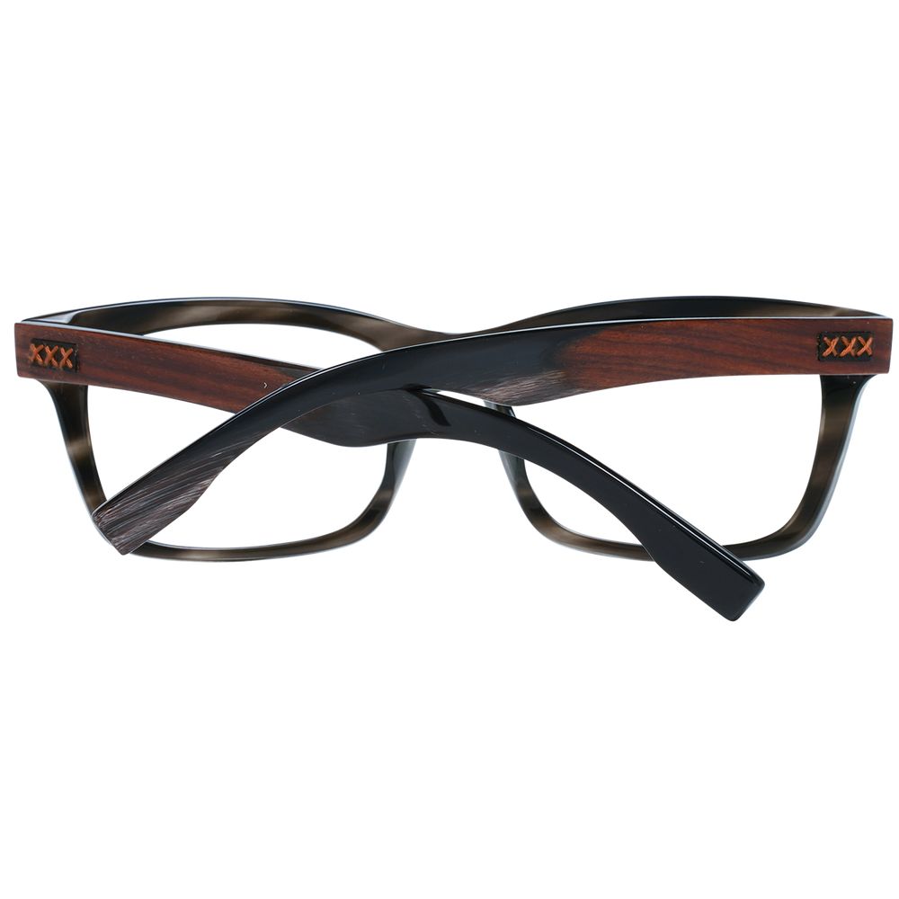 Rectangular gray glasses with spring hinge and demo lenses