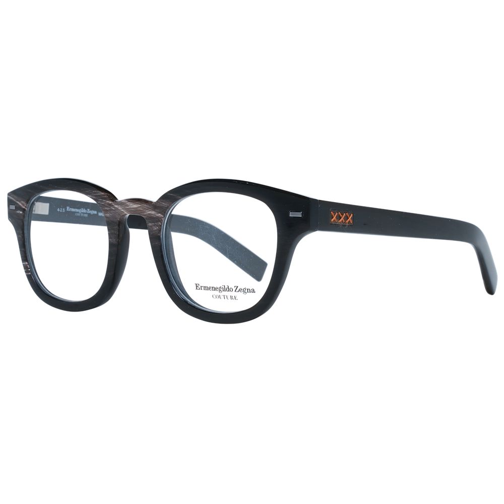 Ermenegildo Zegna Brown Men Optical Frames with square style