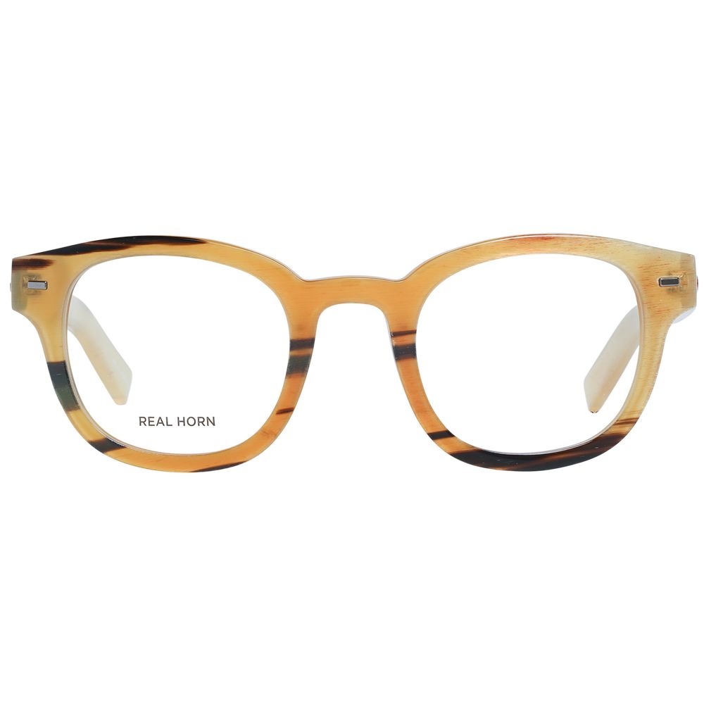 Round multicolor men's optical frames with spring hinge and branded case