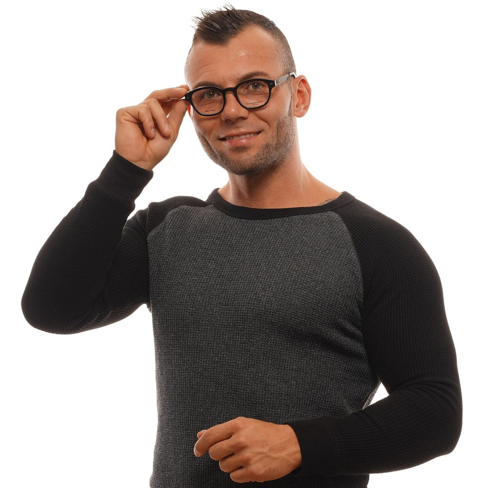 Black men's optical frames from Ermenegildo Zegna with 48mm width lenses and 20mm bridge width