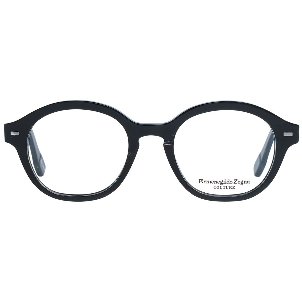 Men's black horn frame optical glasses by Ermenegildo Zegna
