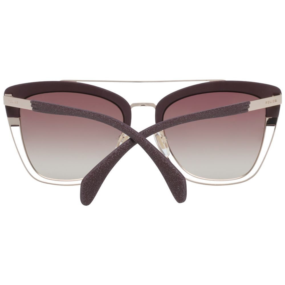 Fashionable 54-19-140 Women's Sunglasses with Rose Gold Metal & Plastic Frame