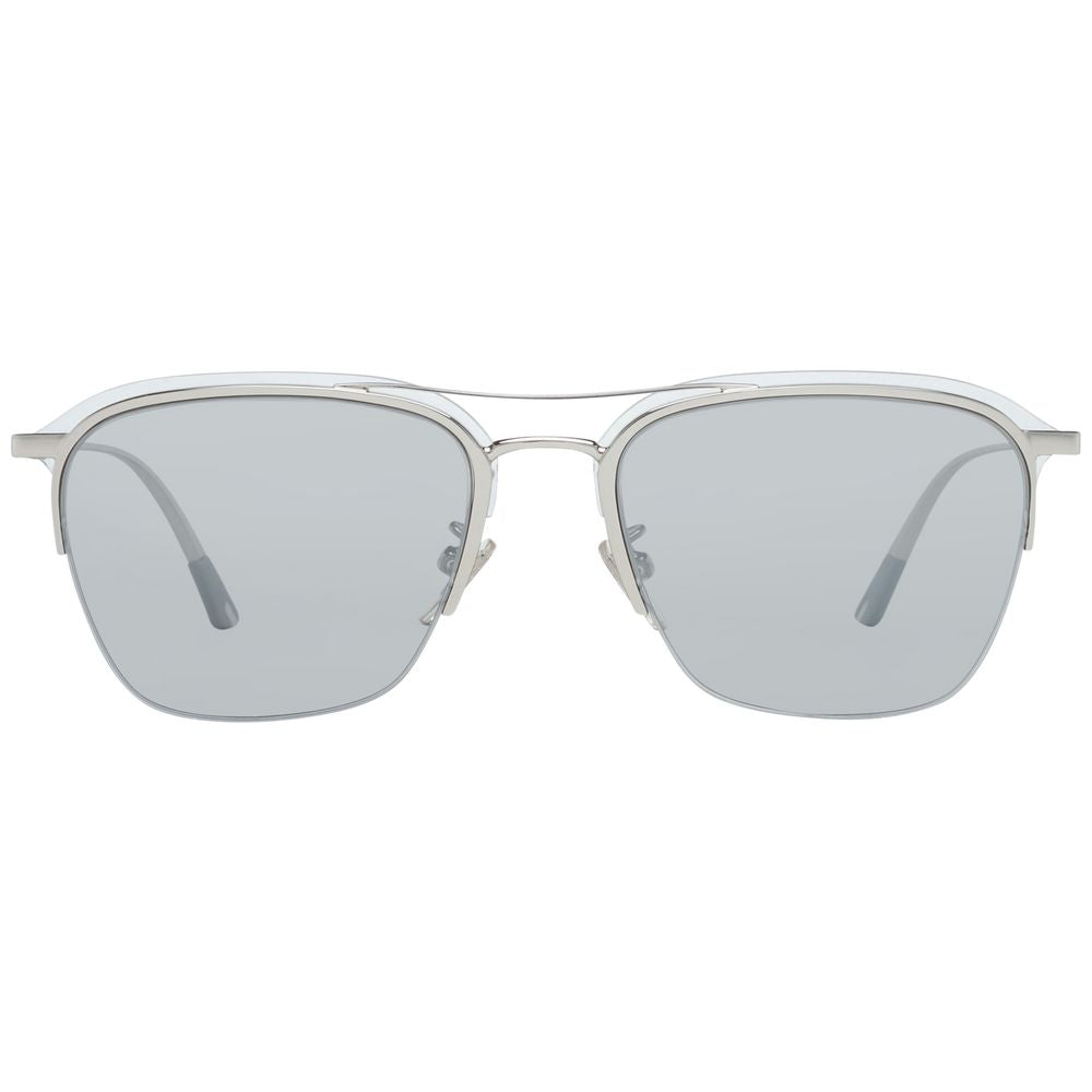 Silver metal and plastic sunglasses for men with silver lenses and 100% UVA & UVB protection