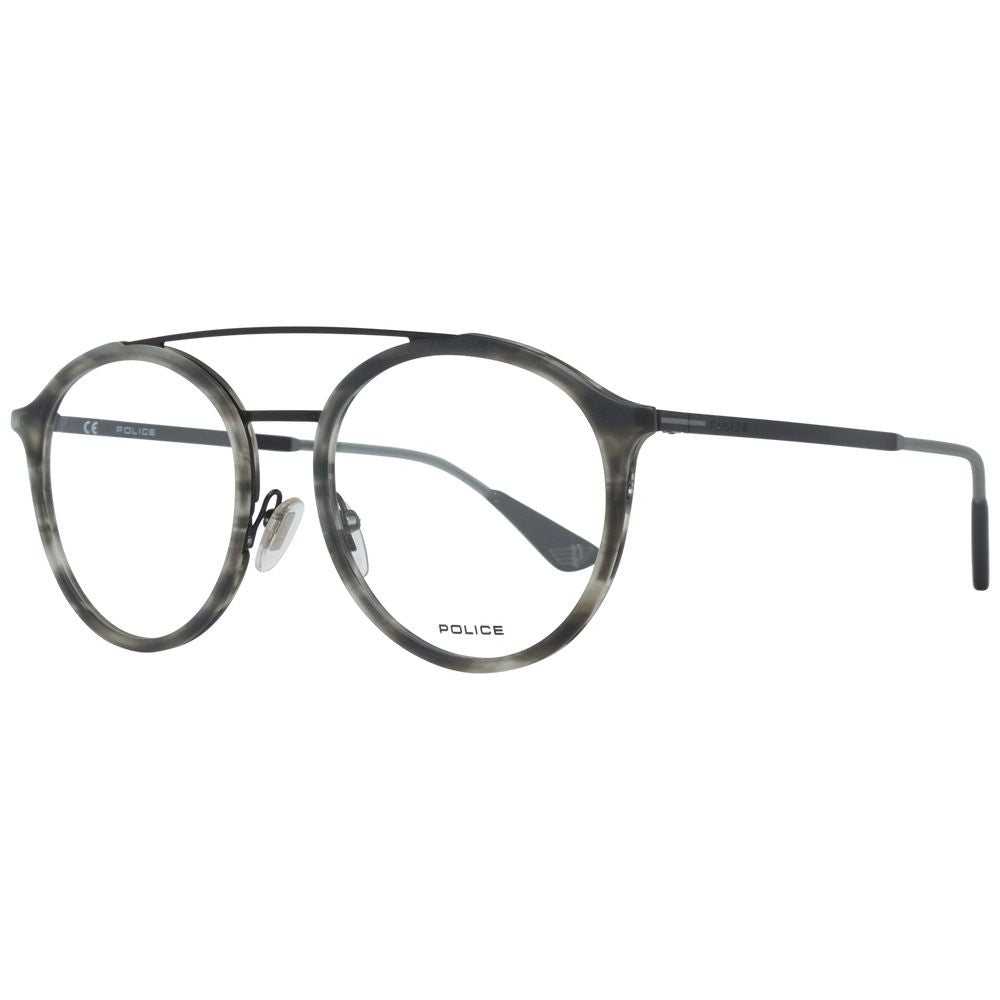 Police Gray Men Optical Frames 52-19-140 Aviator Style Demo Glasses