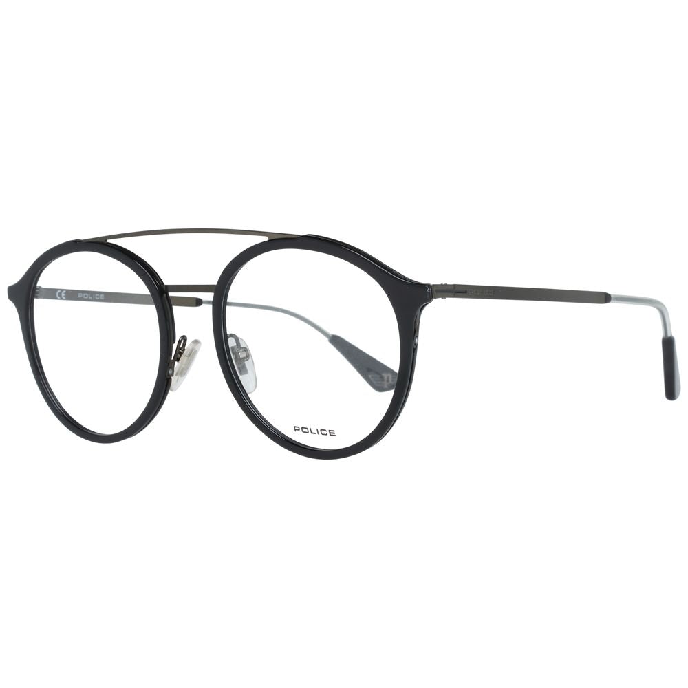 Black aviator style men's optical frames with metal and plastic material