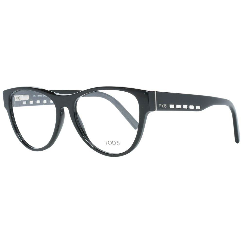 Tod's Black Women Optical Frames, Plastic Full-Rim Round Demo Glasses