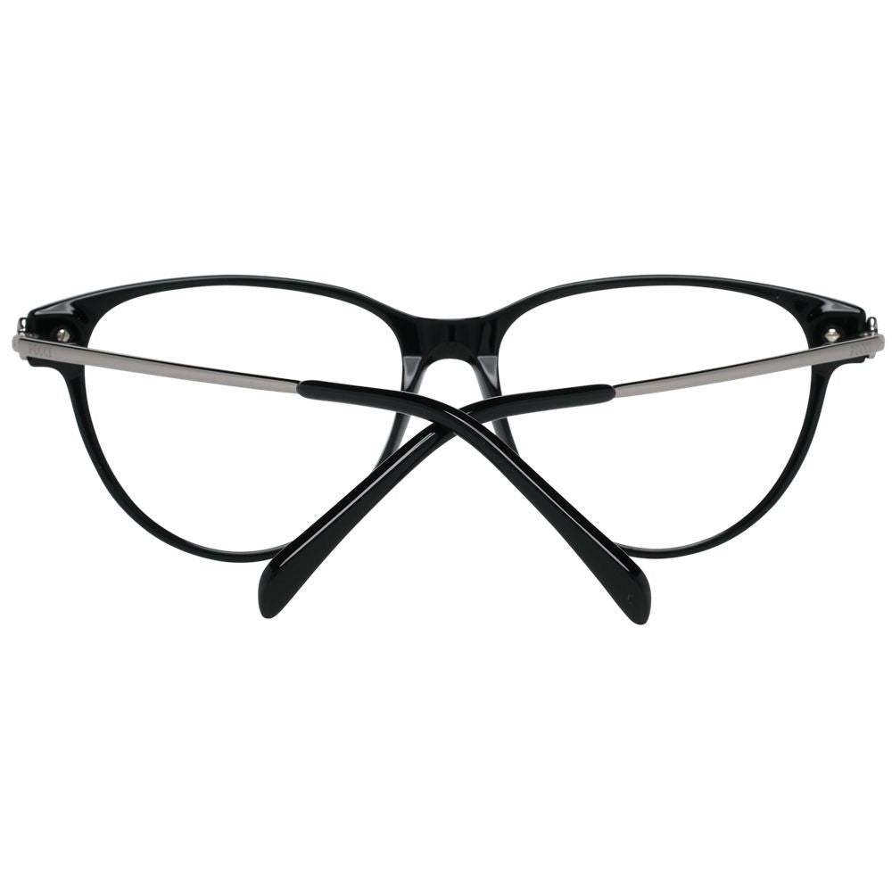 Emilio Pucci Black Women Optical Frames with 55-15-135 Size and Demo Glasses Lenses