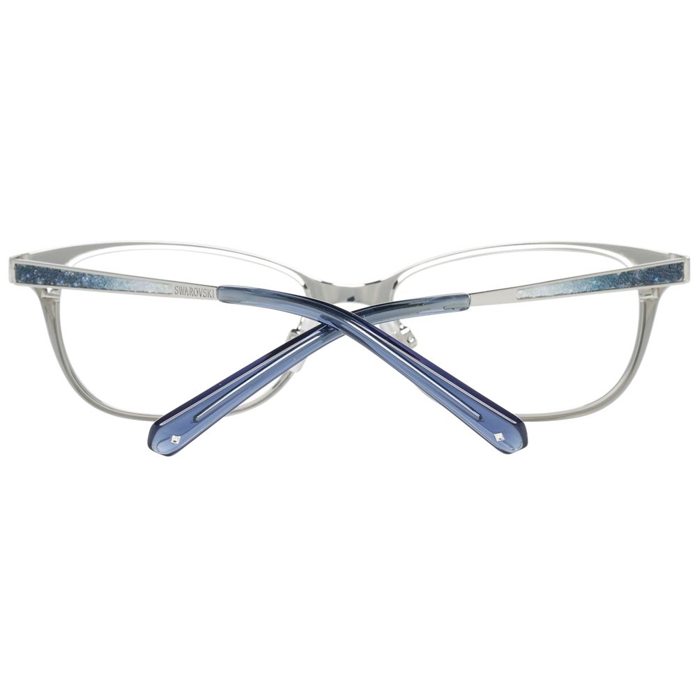 Designer Swarovski Silver Optical Frames for Women, Spring Hinge, Branded Case Included