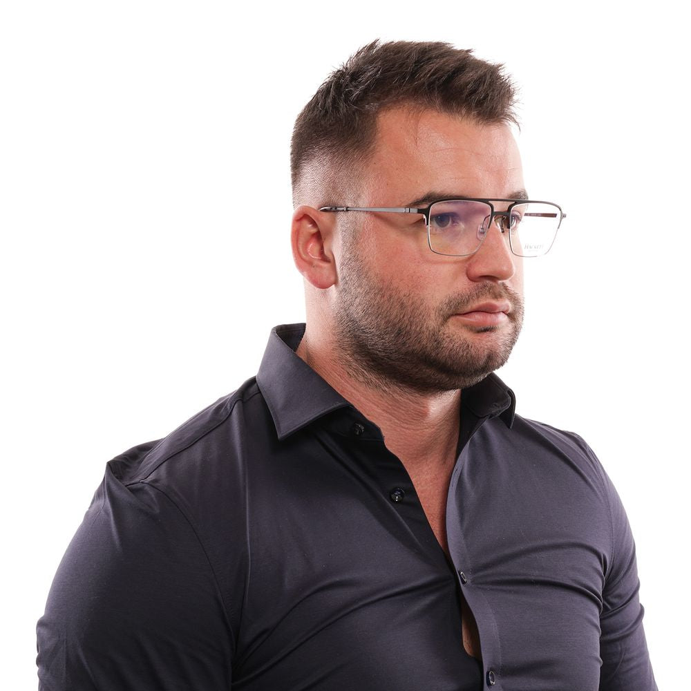 Black Men's Optical Frames with Branded Case, 40mm Lenses Height